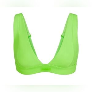 SKIMS recycled plunge bikini top - Neon Green - Small - NWT